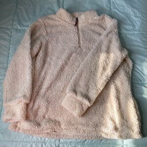 Original Weatherproof Vintage Fuzzy Cream Quarter Zip